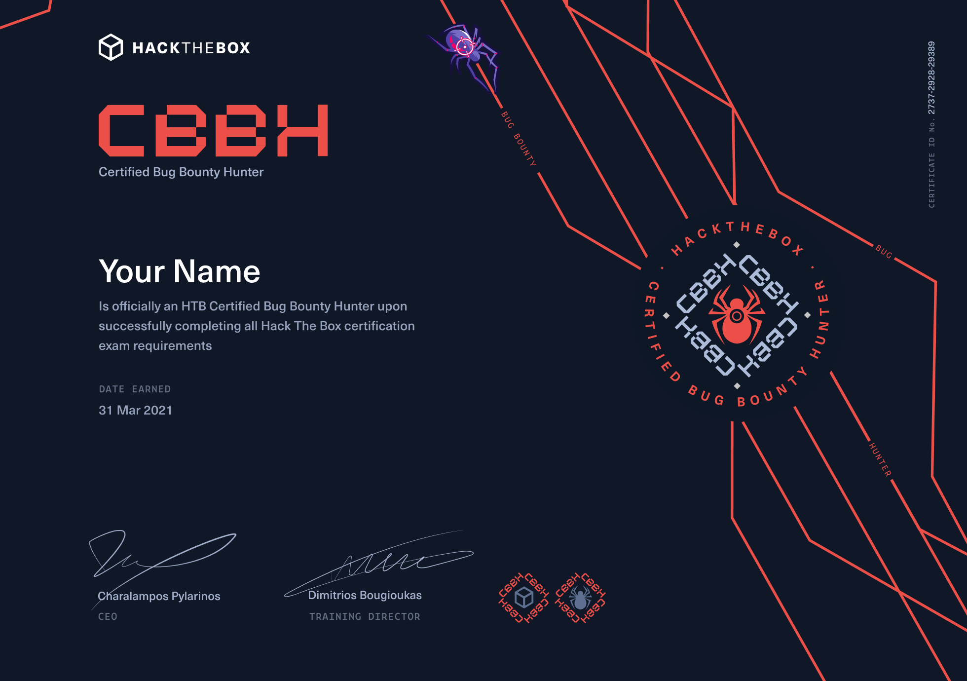 HTB CBBH certification badge