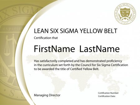 Lean Six Sigma Yellow Belt certification badge